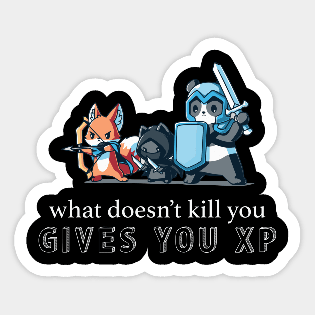 What Doesn't Kill You Gives You XP | D&D Design Sticker by AmandaPandaBrand